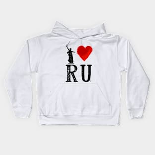 I Heart Russia black by Tai's Tees Kids Hoodie